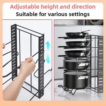 Κουζίνας ράφι καπακιών κατσαρόλας — Πτυσσόμενο, Μετακινημένο, Χωρίς εγκατάσταση, Πολυεπίπεδο, από χάλυβα άνθρακα