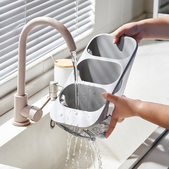 Οργανωτής μαχαιροπίρουνων – επιτραπέζιος αποθηκευτικός δίσκος για ξυλάκια φαγητού και κουτάλια με αποστράγγιση, πολλαπλών χρήσεων (Υλικό: Κράμα Σιδήρου; Προέλευση: ηπειρωτική Κίνα; Λανσαρίστηκε: 2023; Μάρκα: Unique)