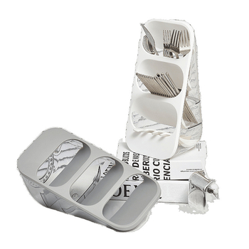 Οργανωτής μαχαιροπίρουνων – επιτραπέζιος αποθηκευτικός δίσκος για ξυλάκια φαγητού και κουτάλια με αποστράγγιση, πολλαπλών χρήσεων (Υλικό: Κράμα Σιδήρου; Προέλευση: ηπειρωτική Κίνα; Λανσαρίστηκε: 2023; Μάρκα: Unique)