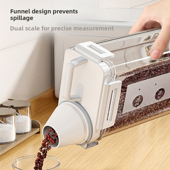 Ryžių ir grūdų laikymo dėžutė, atspari drėgmei, sandari, plastmasinė, japonų stiliaus