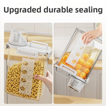 Ryžių ir grūdų laikymo dėžutė, atspari drėgmei, sandari, plastmasinė, japonų stiliaus