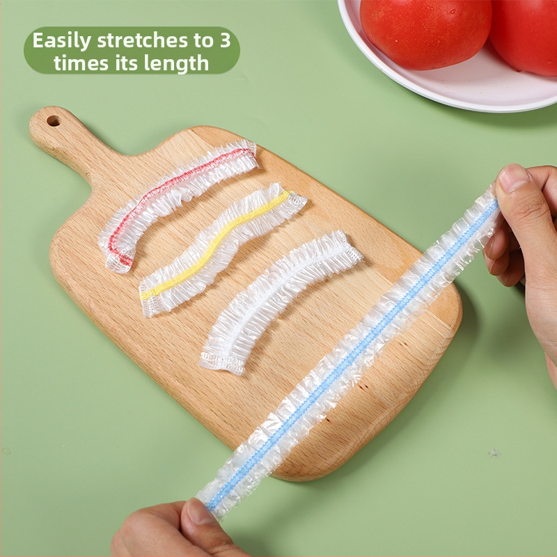 Еластичен покрив за купа от PE клас с държач за фолио за съхранение на остатъци — 1 бр., за домакинство