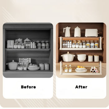 Κουζίνας κρεμαστό ράφι αποθήκευσης – Μετακινούμενο, Μέταλλο, Τοίχου, Μοντέρνο Απλό Στυλ