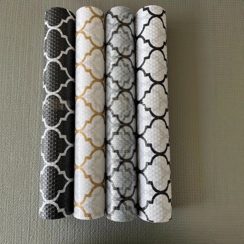 Konyhai szekrény liner EVA, négyzetes, virágos minta, modern minimalista stílus, 2017 tavaszán debütált