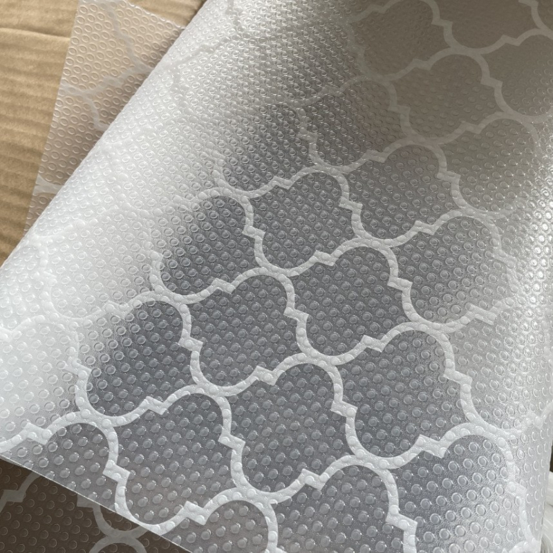 Konyhai szekrény liner EVA, négyzetes, virágos minta, modern minimalista stílus, 2017 tavaszán debütált