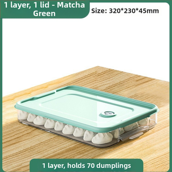 Koldūnų ir wontonų laikymo dėžutė, maisto kokybės PP, šaldytuvo ir šaldiklio organizatorius