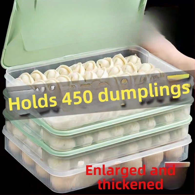 Koldūnų ir wontonų laikymo dėžutė, maisto kokybės PP, šaldytuvo ir šaldiklio organizatorius