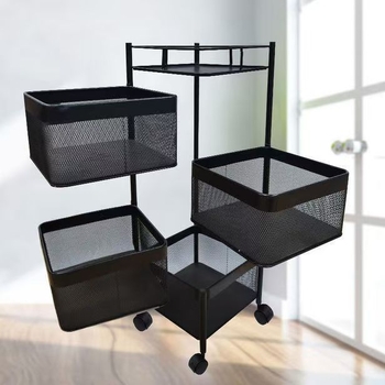 Ράφι αποθήκευσης για φρούτα και λαχανικά, πτυσσόμενο, περιστρεφόμενο, επεκτεινόμενο; από ανθρακούχο ατσάλι, πάνω από 8 επιπέδων