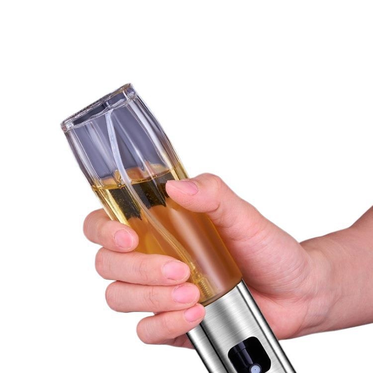 Μπουκάλι ψεκασμού λαδιού, γυάλινο πιεζόμενο μπουκάλι για βρώσιμα έλαια, σπρέι με αυτόματο άνοιγμα-κλείσιμο