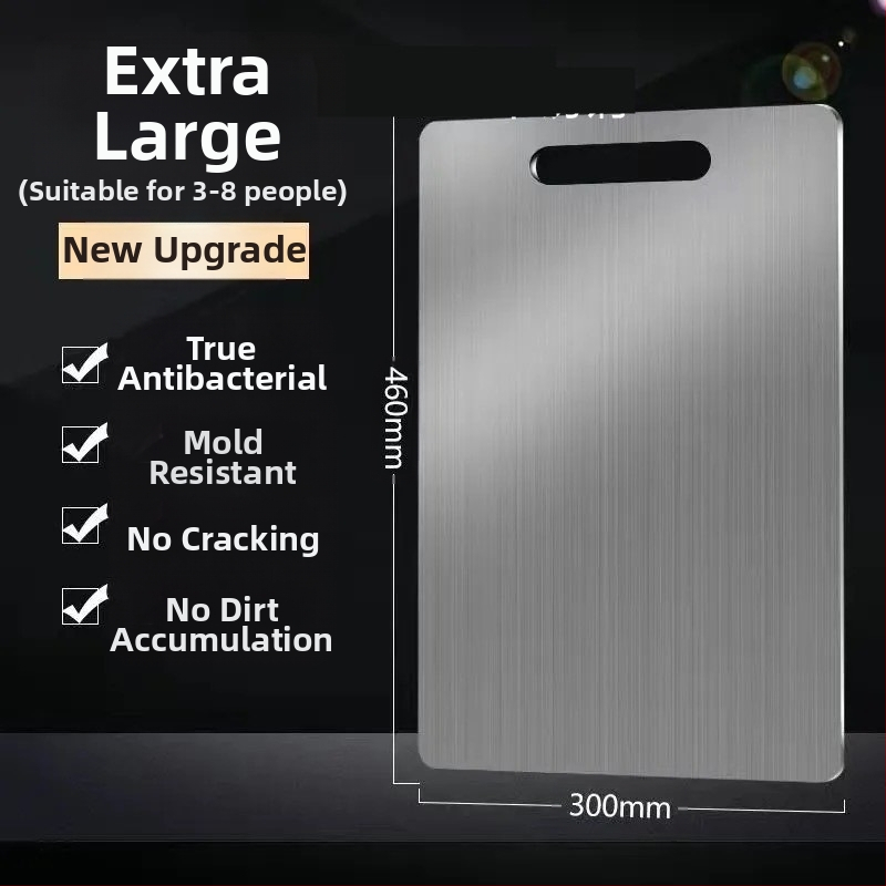 Σανίδα κοπής από ανοξείδωτο ατσάλι, διπλής όψεως, αντιμυκητιακή, αντιβακτηριακή, αντιολισθητική επιφάνεια.