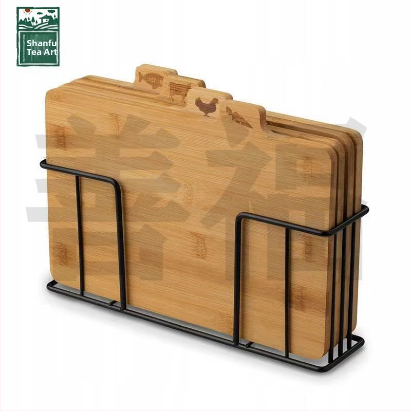 Ξύλινη σανίδα κοπής με βάση – ξύλινη επιφάνεια, μάρκα Good fortune, αντιολισθητική, αντιβακτηριακή, ανθεκτική στη μούχλα, μοντέρνο μινιμαλιστικό στυλ