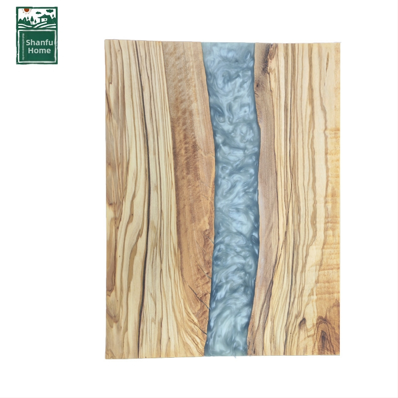 Ξύλινη σανίδα κοπής με βάση – ξύλινη επιφάνεια, μάρκα Good fortune, αντιολισθητική, αντιβακτηριακή, ανθεκτική στη μούχλα, μοντέρνο μινιμαλιστικό στυλ