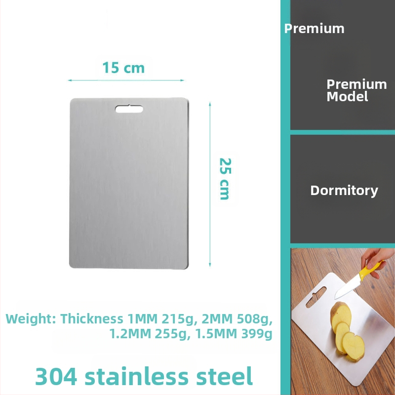 Δίσκος κοπής από ανοξείδωτο ατσάλι, διπλής όψης, κυκλικός, με οπή κρεμάσματος, αντιολισθητικός, βακτηριοστατικός