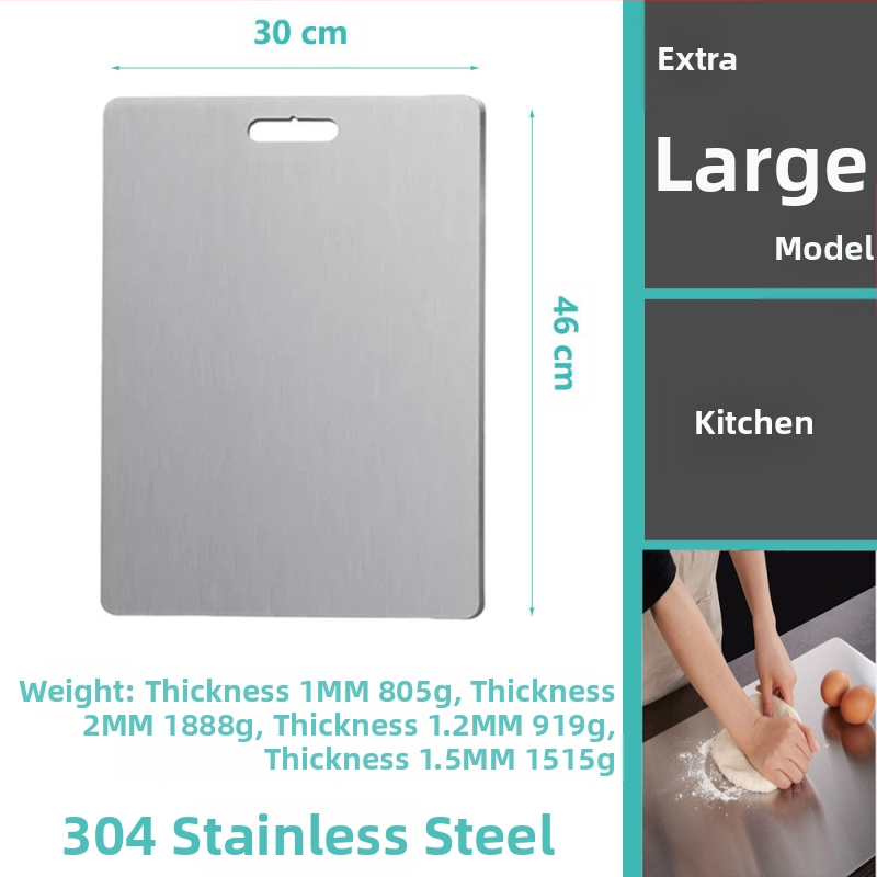 Δίσκος κοπής από ανοξείδωτο ατσάλι, διπλής όψης, κυκλικός, με οπή κρεμάσματος, αντιολισθητικός, βακτηριοστατικός