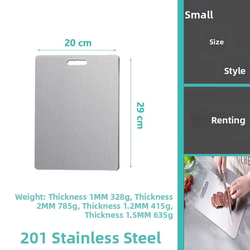 Δίσκος κοπής από ανοξείδωτο ατσάλι, διπλής όψης, κυκλικός, με οπή κρεμάσματος, αντιολισθητικός, βακτηριοστατικός