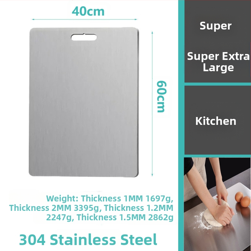 Δίσκος κοπής από ανοξείδωτο ατσάλι, διπλής όψης, κυκλικός, με οπή κρεμάσματος, αντιολισθητικός, βακτηριοστατικός