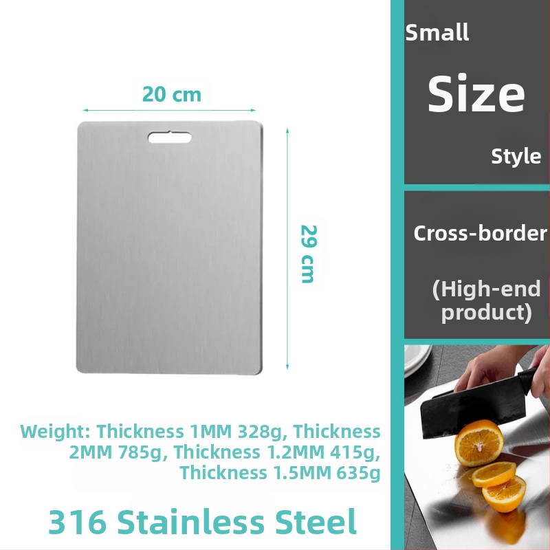 Δίσκος κοπής από ανοξείδωτο ατσάλι, διπλής όψης, κυκλικός, με οπή κρεμάσματος, αντιολισθητικός, βακτηριοστατικός