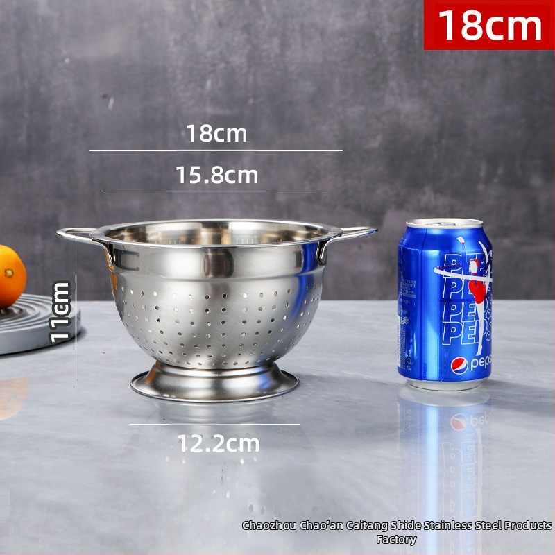 Nerūsējošā tērauda augļu grozs ar drenāžu mazgāšanai augļiem un dārzeņiem — moderns dizains, daudzfunkcionāls