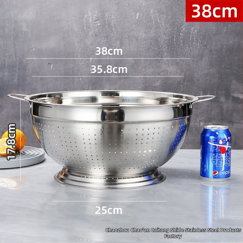 Nerūsējošā tērauda augļu grozs ar drenāžu mazgāšanai augļiem un dārzeņiem — moderns dizains, daudzfunkcionāls