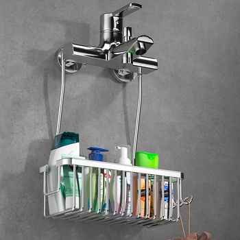 Ράφι ντους τοίχου χωρίς οπές, αποθήκη αφρόλουτρων, Nordic στυλ, ένα επίπεδο, CE πιστοποιημένο