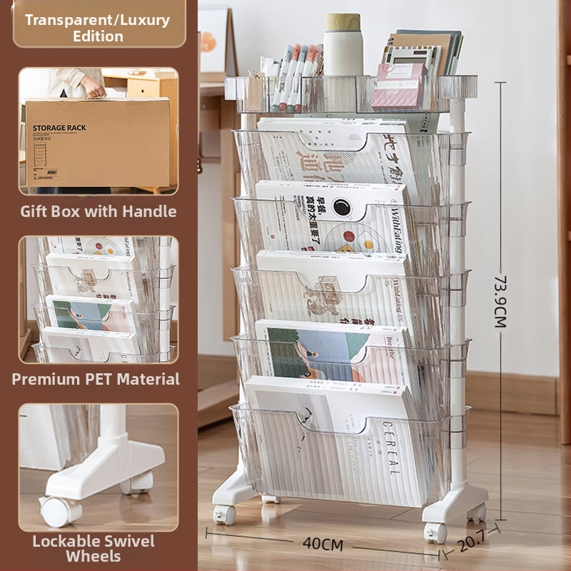 Judantis šoninis stalo knygų laikiklis ir saugykla — plastikas, 5 kg, modelis Desk storage, 1 vnt