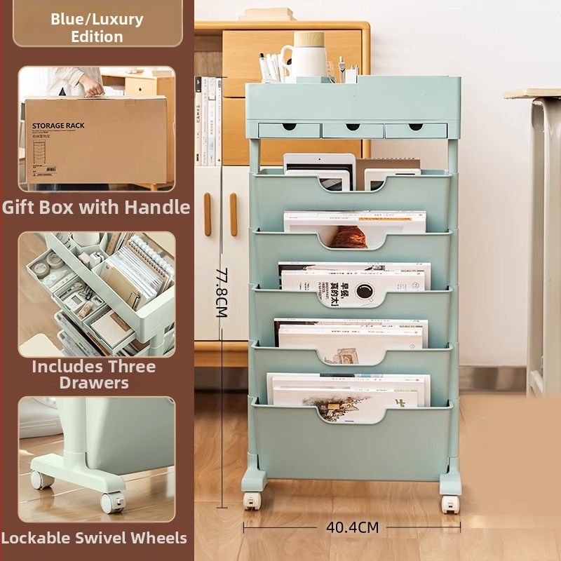 Judantis šoninis stalo knygų laikiklis ir saugykla — plastikas, 5 kg, modelis Desk storage, 1 vnt