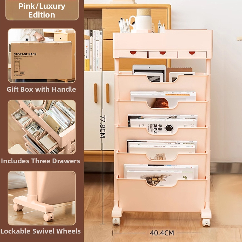 Judantis šoninis stalo knygų laikiklis ir saugykla — plastikas, 5 kg, modelis Desk storage, 1 vnt