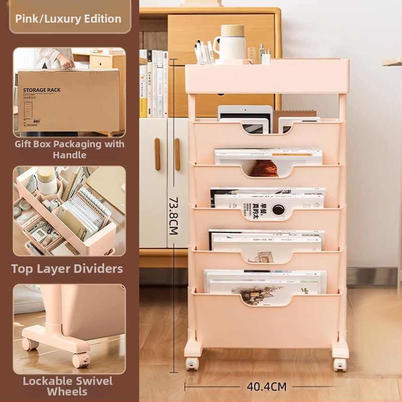 Judantis šoninis stalo knygų laikiklis ir saugykla — plastikas, 5 kg, modelis Desk storage, 1 vnt