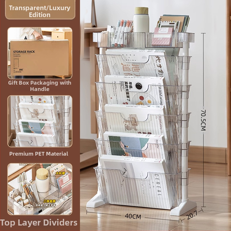 Judantis šoninis stalo knygų laikiklis ir saugykla — plastikas, 5 kg, modelis Desk storage, 1 vnt