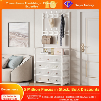 Μεταλλικό ράφι παπουτσιών και καπέλων με 3 ή 4 στρώσεις για είσοδο, πολυλειτουργικό αποθηκευτικό ντουλάπι, μοντέρνο μινιμαλιστικό στυλ