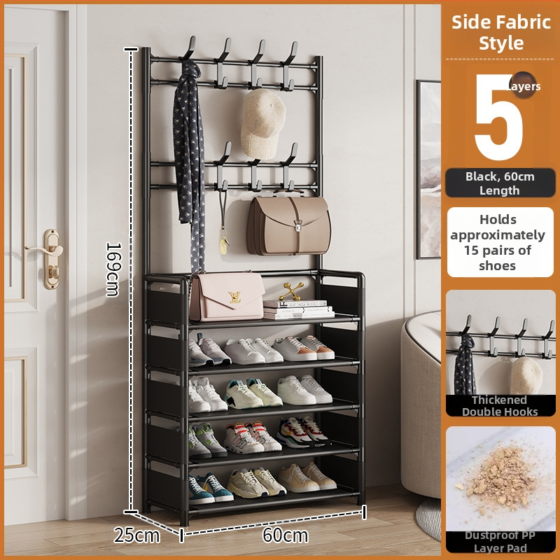 Μεταλλικό ράφι παπουτσιών και καπέλων με 3 ή 4 στρώσεις για είσοδο, πολυλειτουργικό αποθηκευτικό ντουλάπι, μοντέρνο μινιμαλιστικό στυλ