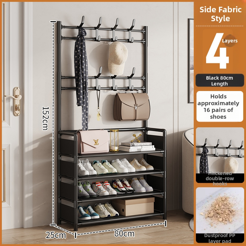 Μεταλλικό ράφι παπουτσιών και καπέλων με 3 ή 4 στρώσεις για είσοδο, πολυλειτουργικό αποθηκευτικό ντουλάπι, μοντέρνο μινιμαλιστικό στυλ