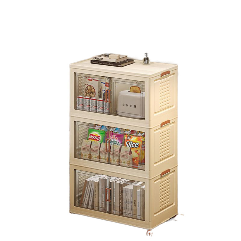 Съхранителен шкаф за дома — хол и спалня, минималистичен стил, полипропилен (PP), много нива, с колела