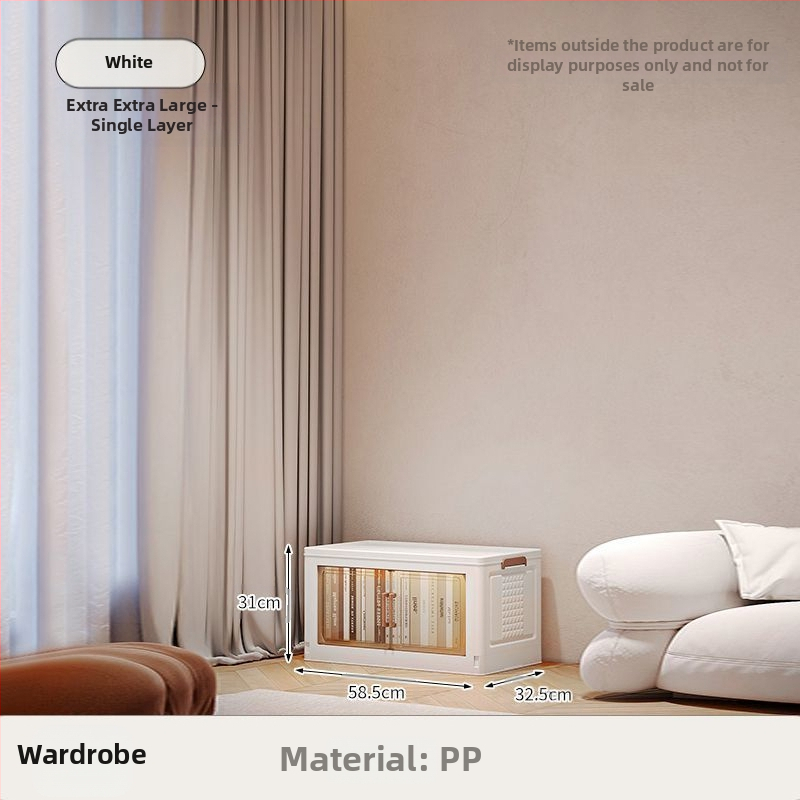 Съхранителен шкаф за дома — хол и спалня, минималистичен стил, полипропилен (PP), много нива, с колела