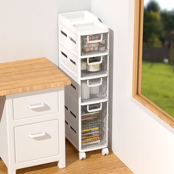 Συρταριζόμενος αποθηκευτικός ντουλάπι από το δάπεδο έως την οροφή, μη υφαντό ύφασμα, μοντέλο B46202, μοντέρνο μινιμαλιστικό στυλ