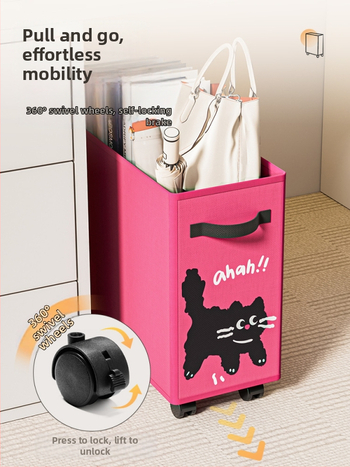 Καρότσα αποθήκευσης κάτω από το γραφείο με ρόδες, 6-επίπεδος οργανωτής από Oxford ύφασμα για γραφείο και φοιτητική εστία