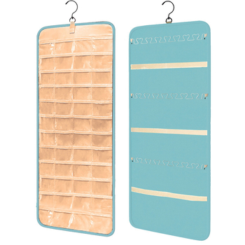 Θήκη κρεμάστρας κοσμημάτων Fate YH-2 - Διπλής όψης με φερμουάρ, ύφασμα Oxford 600D + επένδυση 210D - Πολυλειτουργική