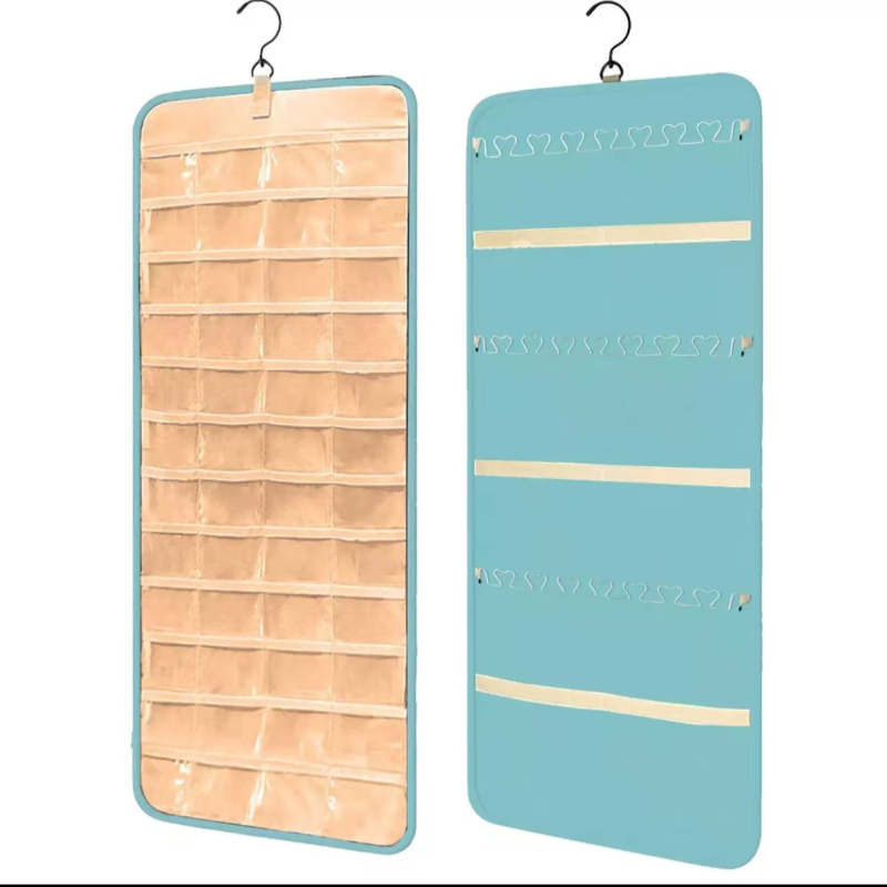 Θήκη κρεμάστρας κοσμημάτων Fate YH-2 - Διπλής όψης με φερμουάρ, ύφασμα Oxford 600D + επένδυση 210D - Πολυλειτουργική