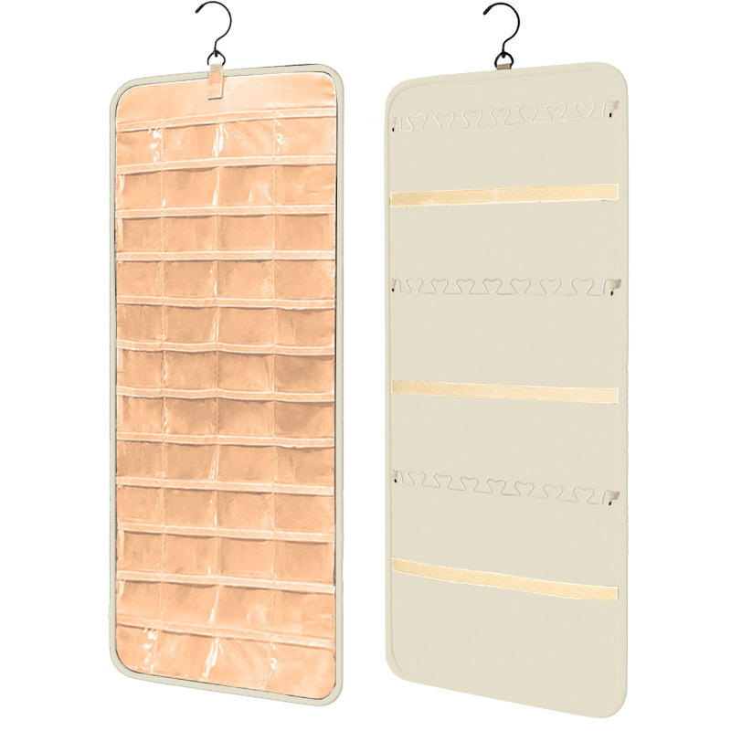 Θήκη κρεμάστρας κοσμημάτων Fate YH-2 - Διπλής όψης με φερμουάρ, ύφασμα Oxford 600D + επένδυση 210D - Πολυλειτουργική