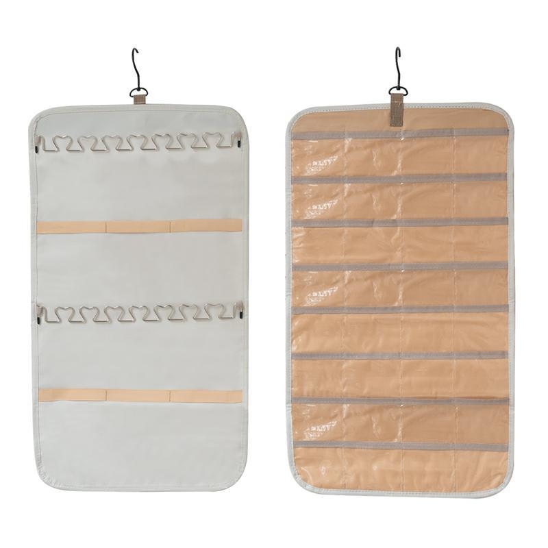 Θήκη κρεμάστρας κοσμημάτων Fate YH-2 - Διπλής όψης με φερμουάρ, ύφασμα Oxford 600D + επένδυση 210D - Πολυλειτουργική