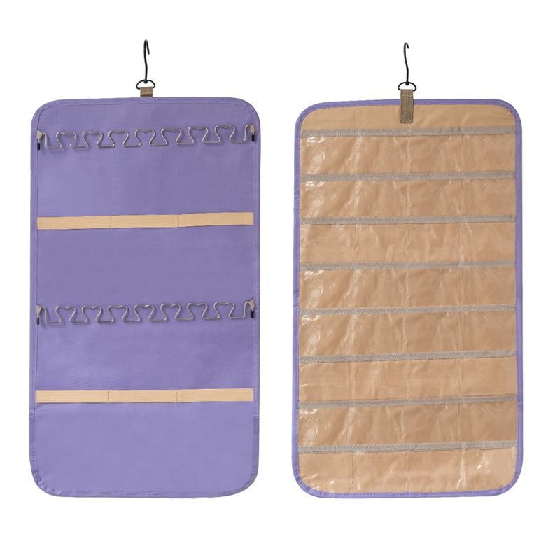 Θήκη κρεμάστρας κοσμημάτων Fate YH-2 - Διπλής όψης με φερμουάρ, ύφασμα Oxford 600D + επένδυση 210D - Πολυλειτουργική