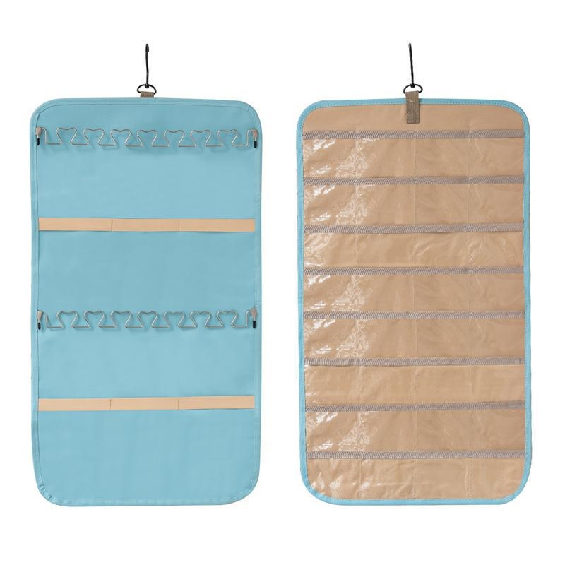 Θήκη κρεμάστρας κοσμημάτων Fate YH-2 - Διπλής όψης με φερμουάρ, ύφασμα Oxford 600D + επένδυση 210D - Πολυλειτουργική