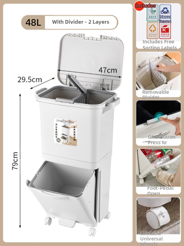 Κάδος απορριμμάτων κουζίνας με καπάκι, άνοιγμα με πάτημα, υλικό PP, χωρητικότητα άνω των 12 λίτρων, κυλινδρικού σχήματος, για οικιακή χρήση