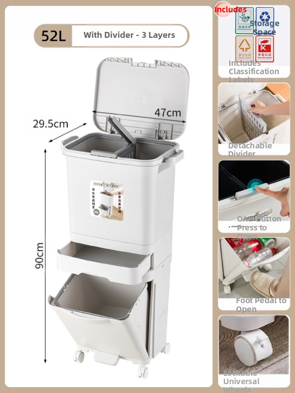 Κάδος απορριμμάτων κουζίνας με καπάκι, άνοιγμα με πάτημα, υλικό PP, χωρητικότητα άνω των 12 λίτρων, κυλινδρικού σχήματος, για οικιακή χρήση