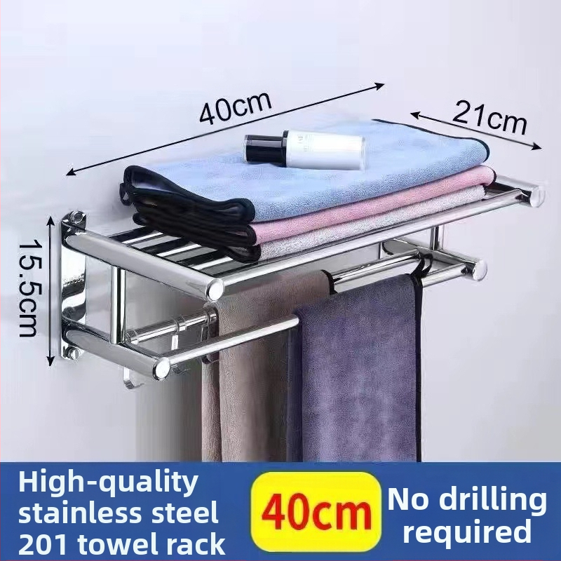 Sienas dvieļu turētājs, bez urbšanas, no nerūsējoša tērauda 304, mūsdienīgs stils, Guangkai