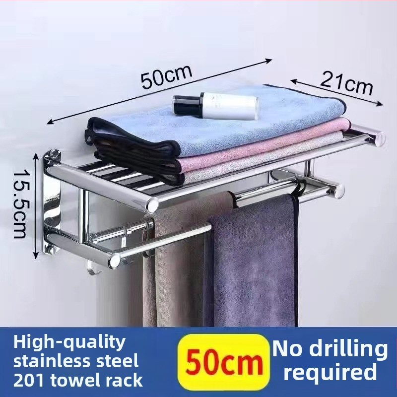 Sienas dvieļu turētājs, bez urbšanas, no nerūsējoša tērauda 304, mūsdienīgs stils, Guangkai