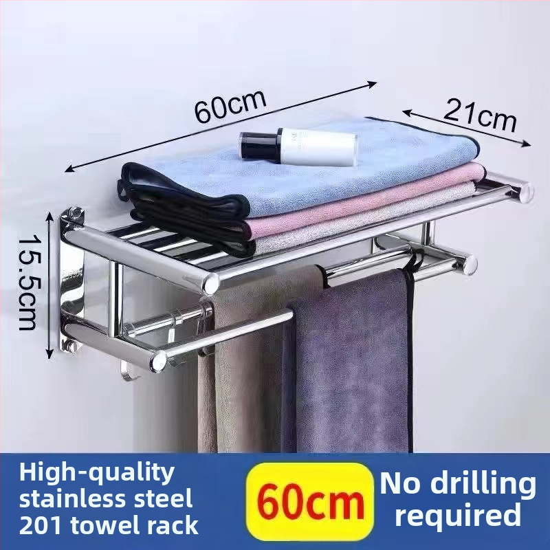 Sienas dvieļu turētājs, bez urbšanas, no nerūsējoša tērauda 304, mūsdienīgs stils, Guangkai