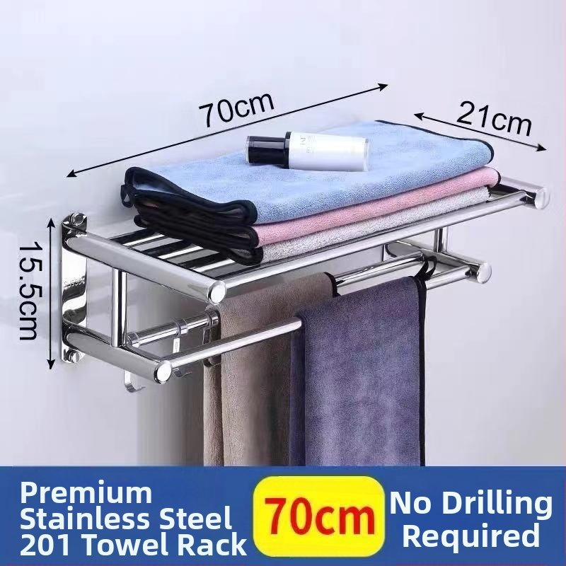 Sienas dvieļu turētājs, bez urbšanas, no nerūsējoša tērauda 304, mūsdienīgs stils, Guangkai