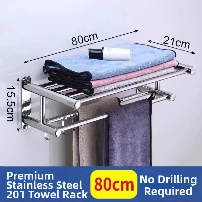 Sienas dvieļu turētājs, bez urbšanas, no nerūsējoša tērauda 304, mūsdienīgs stils, Guangkai