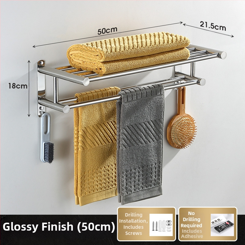 Sienas dvieļu turētājs, bez urbšanas, no nerūsējoša tērauda 304, mūsdienīgs stils, Guangkai